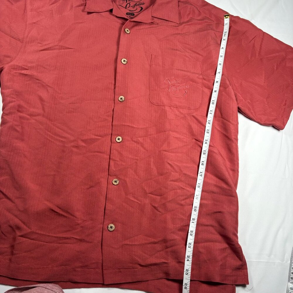 Native Outfitters Woody Wagon Surf Shirt Mens L Red Button Front - Picture 6 of 9